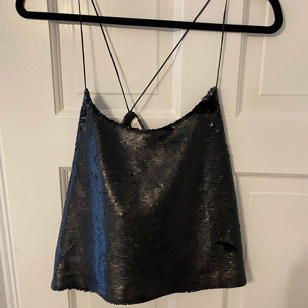 Black sequin Forever 21 top size L